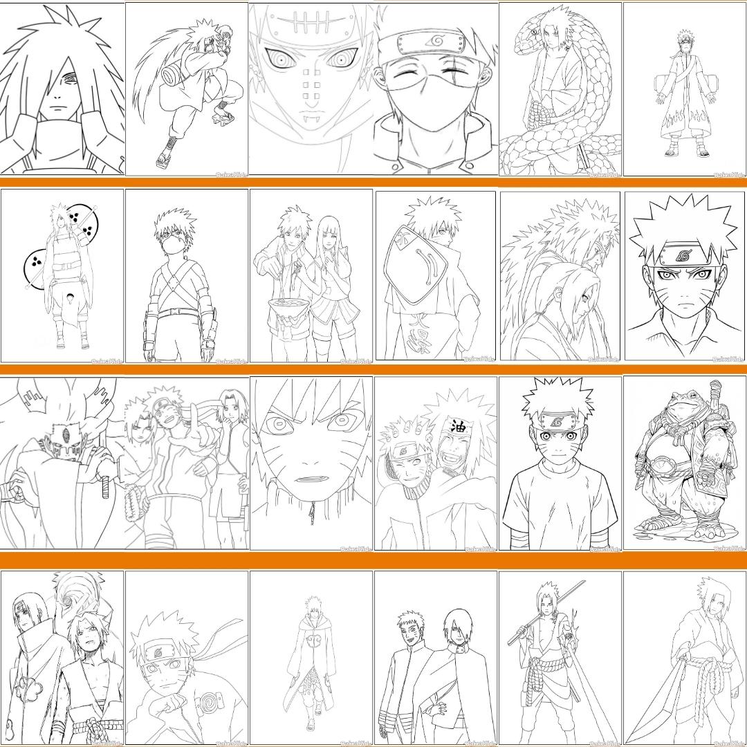 Como Desenhar o Naruto - Passo a passo - Desenhando o Naruto - Line Art 
